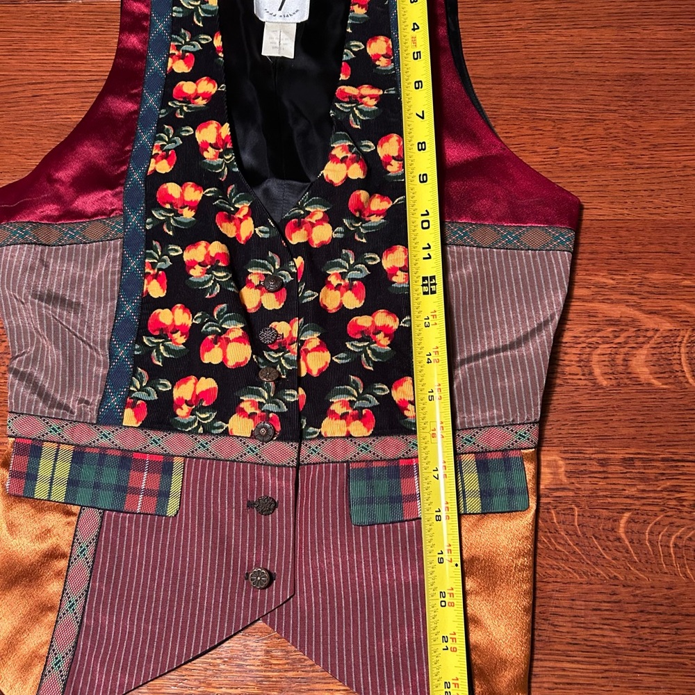 Todd Oldham Multicolor Patchwork Vest - image 6
